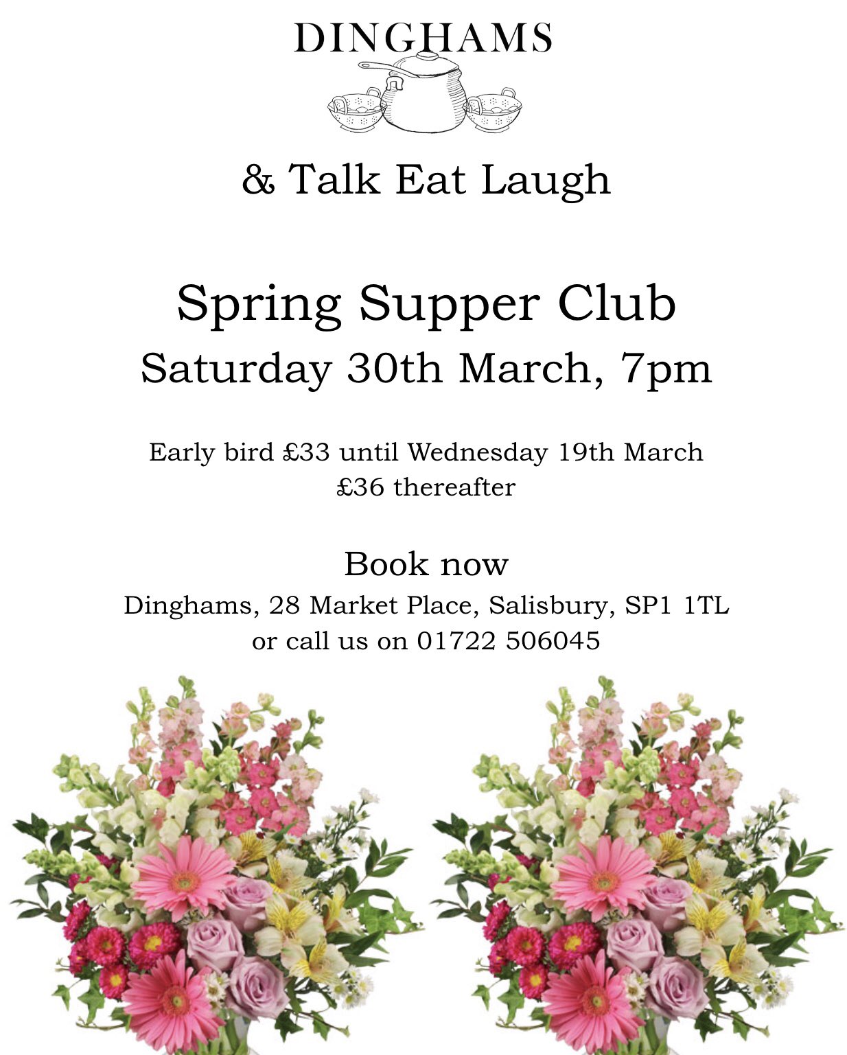 Supper Club with Dinghams, 30th March
